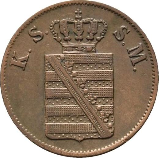 Obverse 2 Pfennig 1847 F -  Coin Value - Saxony-Albertine, Frederick Augustus II