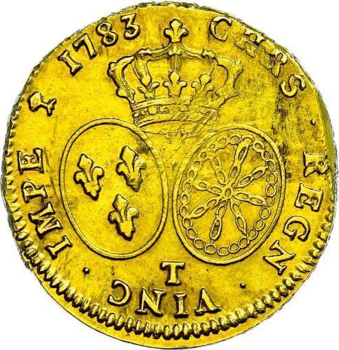 Reverse Double Louis d'Or 1783 T Nantes - Gold Coin Value - France, Louis XVI