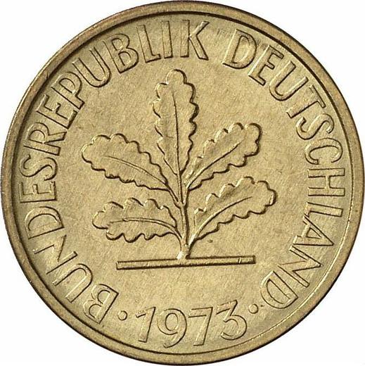 Reverso 5 Pfennige 1973 D - valor de la moneda  - Alemania, RFA