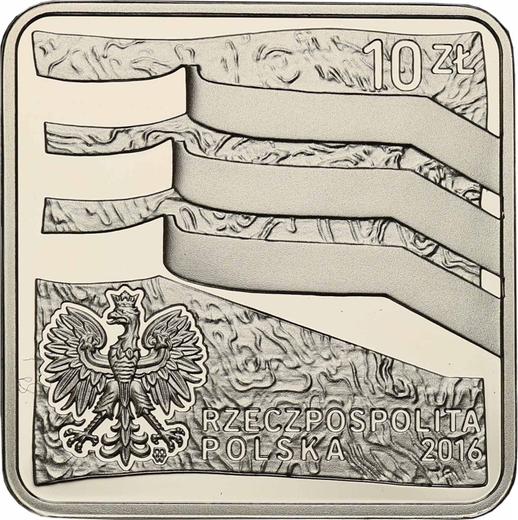 Аверс монеты - 10 злотых 2016 года MW "Вроцлав - Культурная столица Европы" - цена серебряной монеты - Польша, III Республика после деноминации