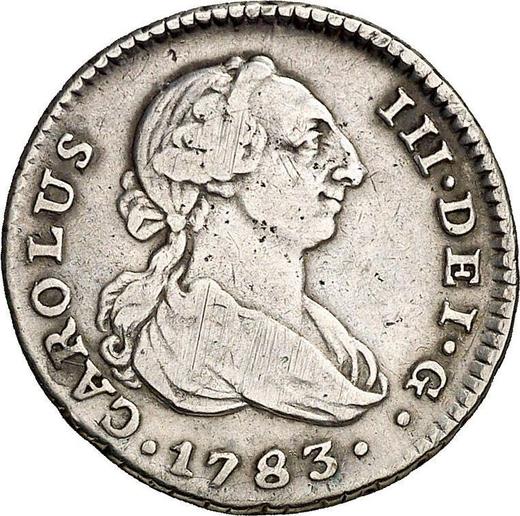 Аверс монеты - 1 реал 1783 года M JD - цена серебряной монеты - Испания, Карл III