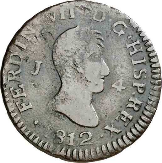 Anverso 4 maravedíes 1812 J - valor de la moneda  - España, Fernando VII