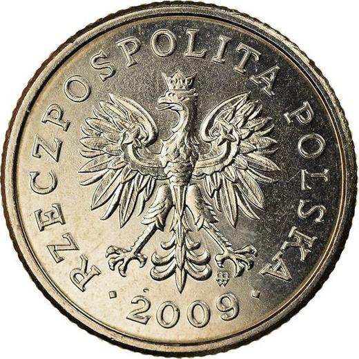 Аверс монеты - 20 грошей 2009 года MW - цена  монеты - Польша, III Республика после деноминации