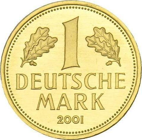 Obverse 1 Mark 2001 F "Farewell mark" - Gold Coin Value - Germany, FRG