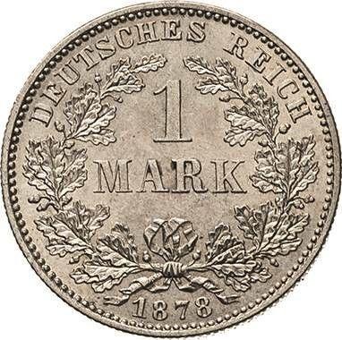 Anverso 1 marco 1878 F "Tipo 1873-1887" - valor de la moneda de plata - Alemania, Imperio alemán