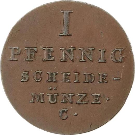 Реверс монеты - 1 пфенниг 1826 года C - цена  монеты - Ганновер, Георг IV