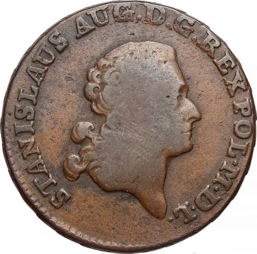 Аверс монеты - Трояк (3 гроша) 1788 года EB "Z MIEDZI KRAIOWEY" - цена  монеты - Польша, Станислав II Август