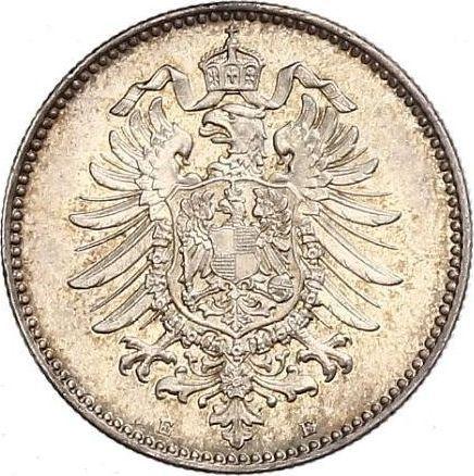 Rewers monety - 1 marka 1886 E "Typ 1873-1887" - cena srebrnej monety - Niemcy, Cesarstwo Niemieckie