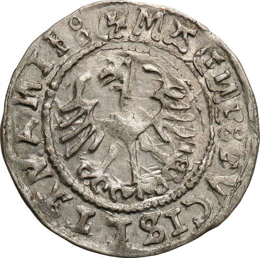Реверс монеты - Полугрош (1/2 гроша) 1527 года "Литва" - цена серебряной монеты - Польша, Сигизмунд I Старый