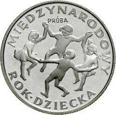 Реверс монеты - Пробные 20 злотых 1979 года MW "Международный год ребенка" Серебро - цена серебряной монеты - Польша, Народная Республика