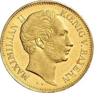 Аверс монеты - Дукат 1854 года - цена золотой монеты - Бавария, Максимилиан II