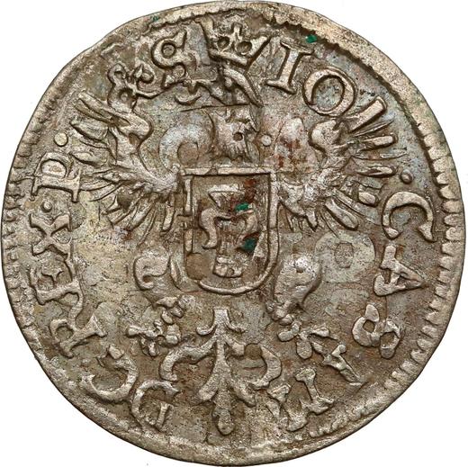 Аверс монеты - Двугрош (2 гроша) 1652 года MW - цена серебряной монеты - Польша, Ян II Казимир