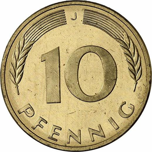 Anverso 10 Pfennige 1986 J - valor de la moneda  - Alemania, RFA
