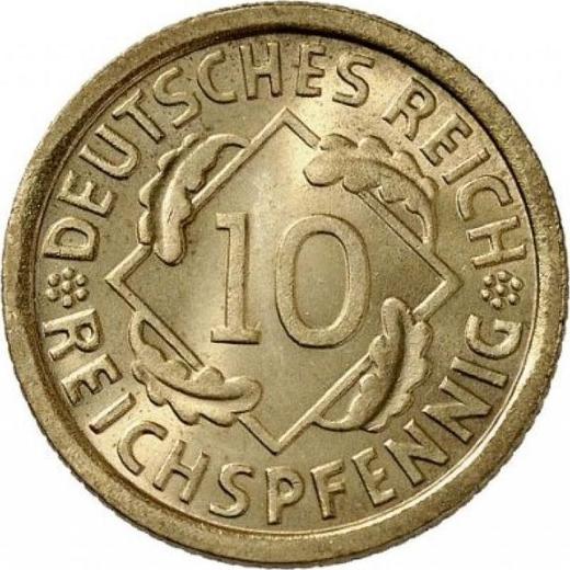 Obverse 10 Reichspfennig 1936 J - Germany, Weimar Republic