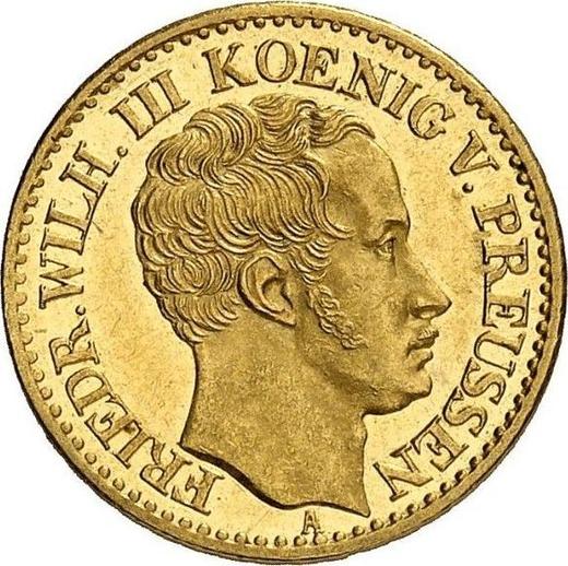 Awers monety - 1/2 friedrich d'or 1837 A - cena złotej monety - Prusy, Fryderyk Wilhelm III