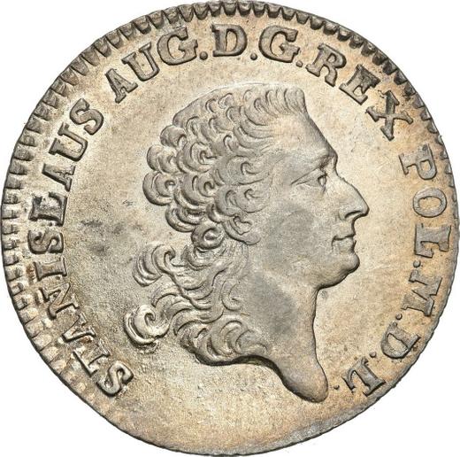 Аверс монеты - Злотовка (4 гроша) 1767 года FS - цена серебряной монеты - Польша, Станислав II Август