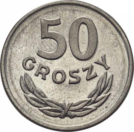 Реверс монеты - 50 грошей 1971 года MW - цена  монеты - Польша, Народная Республика