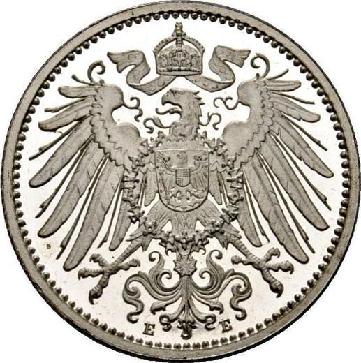 Rewers monety - 1 marka 1915 E "Typ 1891-1916" - cena srebrnej monety - Niemcy, Cesarstwo Niemieckie