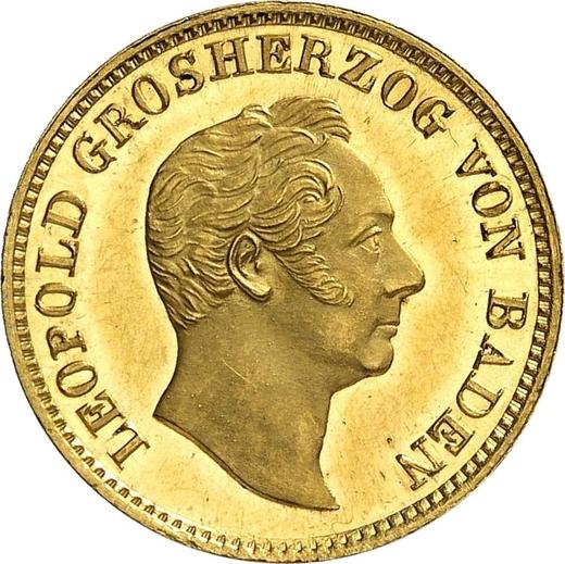 Obverse Kreuzer 1844 "Monument" Gold - Gold Coin Value - Baden, Leopold