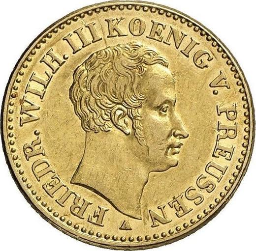 Anverso Frederick D'or 1825 A - valor de la moneda de oro - Prusia, Federico Guillermo III