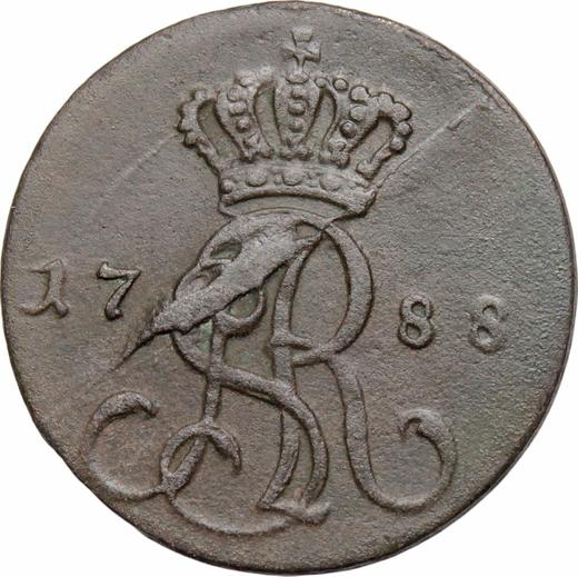 Anverso 1 grosz 1788 EB - valor de la moneda  - Polonia, Estanislao II Poniatowski