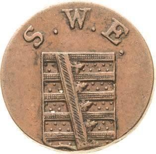 Anverso 1 1/2 pfénigos 1824 - valor de la moneda  - Sajonia-Weimar-Eisenach, Carlos Augusto