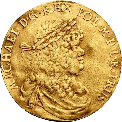 Anverso Donación 3 ducados Sin fecha (1671) "Gdańsk" - valor de la moneda de oro - Polonia, Miguel Korybut