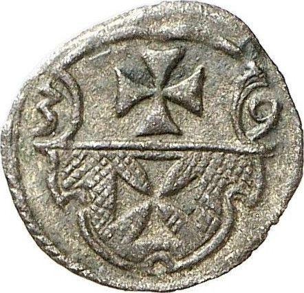 Аверс монеты - Денарий 1539 года "Эльблонг" - цена серебряной монеты - Польша, Сигизмунд I Старый