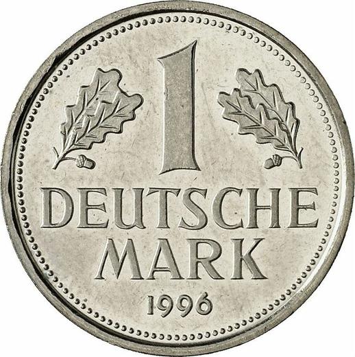 Obverse 1 Mark 1996 F -  Coin Value - Germany, FRG