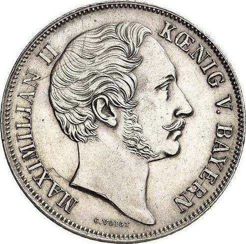 Awers monety - 1 gulden 1849 - cena srebrnej monety - Bawaria, Maksymilian II