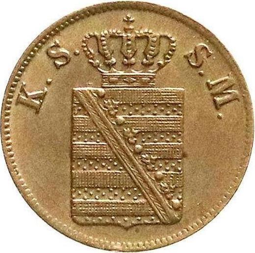 Аверс монеты - 2 пфеннига 1850 года F - цена  монеты - Саксония-Альбертина, Фридрих Август II