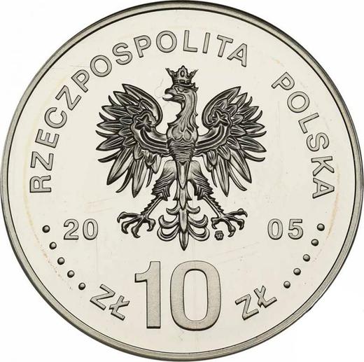 Awers monety - 10 złotych 2005 MW ET "Stanisław August Poniatowski" Popiersie - cena srebrnej monety - Polska, III RP po denominacji