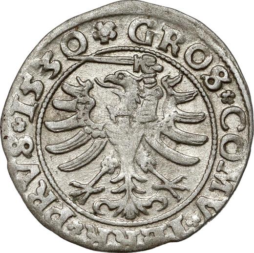 Rewers monety - 1 grosz 1530 "Toruń" - cena srebrnej monety - Polska, Zygmunt I Stary
