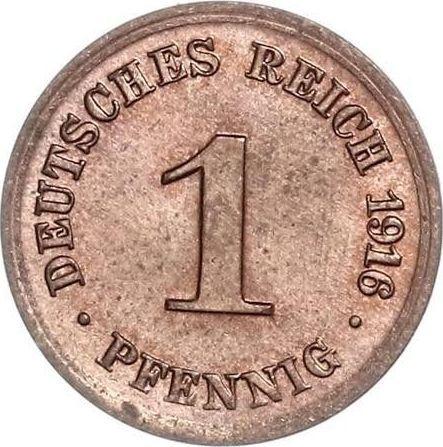 Аверс монеты - 1 пфенниг 1916 года D "Тип 1890-1916" - цена  монеты - Германия, Германская Империя