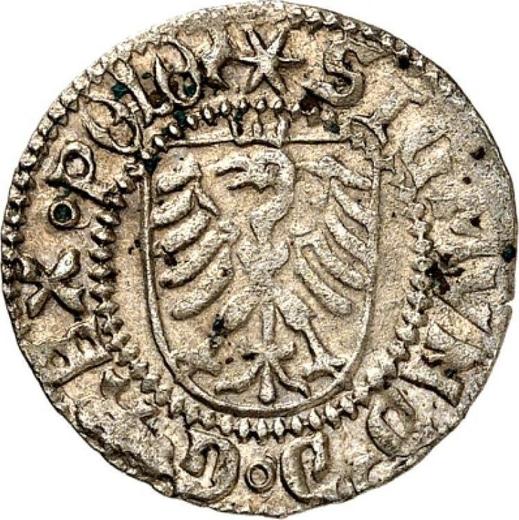 Реверс монеты - Шеляг 1524 года "Гданьск" - цена серебряной монеты - Польша, Сигизмунд I Старый