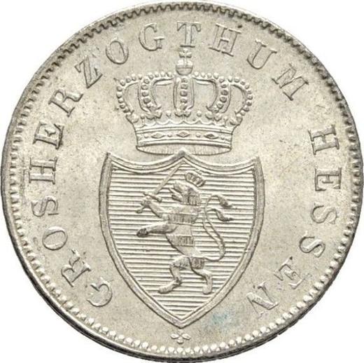 Аверс монеты - 6 крейцеров 1840 года - цена серебряной монеты - Гессен-Дармштадт, Людвиг II