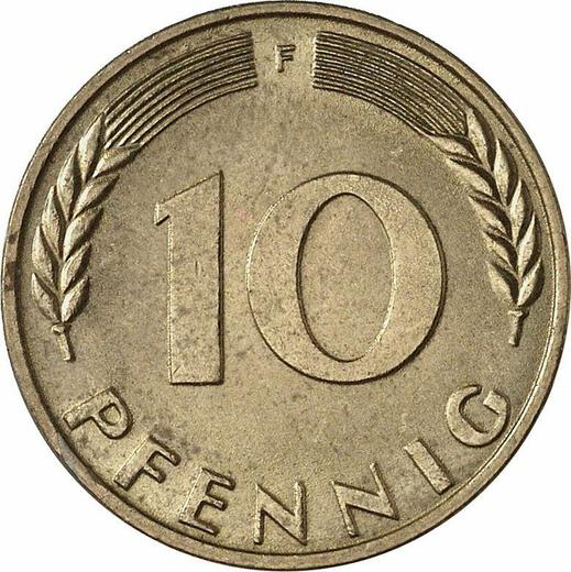 Аверс монеты - 10 пфеннигов 1967 года F - цена  монеты - Германия, ФРГ