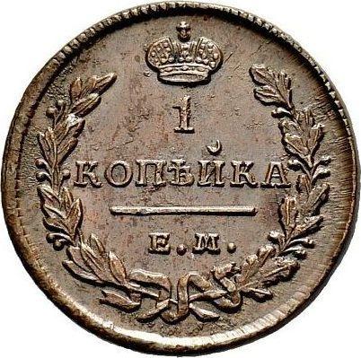Reverse 1 Kopek 1828 ЕМ ИК "An eagle with raised wings" -  Coin Value - Russia, Nicholas I