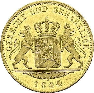 Rewers monety - Dukat 1844 - cena złotej monety - Bawaria, Ludwik I