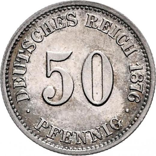 Anverso 50 Pfennige 1876 C "Tipo 1875-1877" - valor de la moneda de plata - Alemania, Imperio alemán