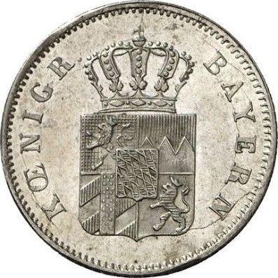 Аверс монеты - 6 крейцеров 1844 года - цена серебряной монеты - Бавария, Людвиг I