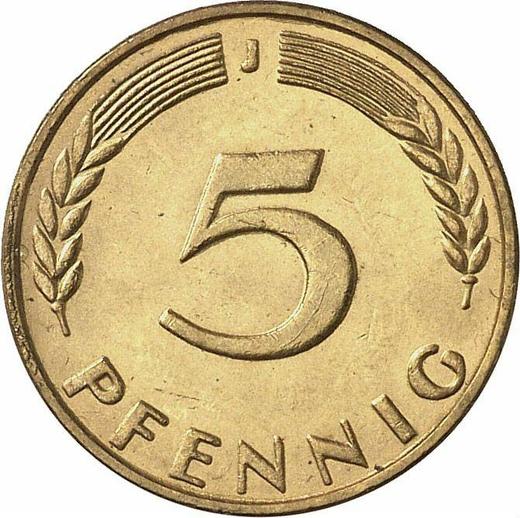Аверс монеты - 5 пфеннигов 1970 года J - цена  монеты - Германия, ФРГ