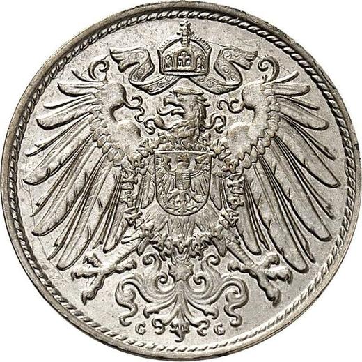 Reverso 10 Pfennige 1891 G "Tipo 1890-1916" - valor de la moneda  - Alemania, Imperio alemán