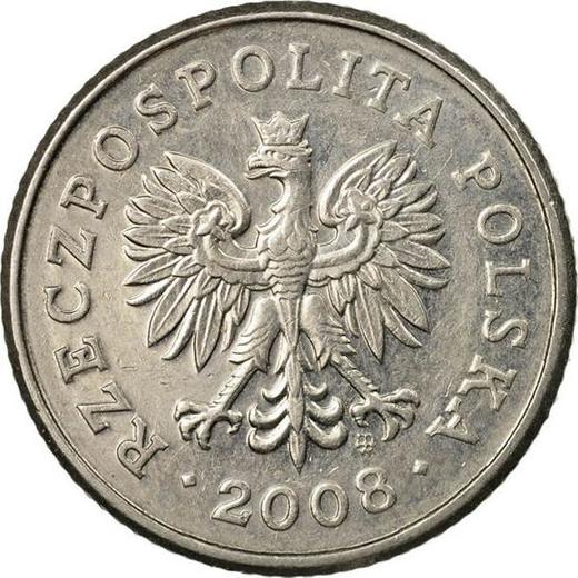 Anverso 50 groszy 2008 MW - valor de la moneda  - Polonia, República moderna