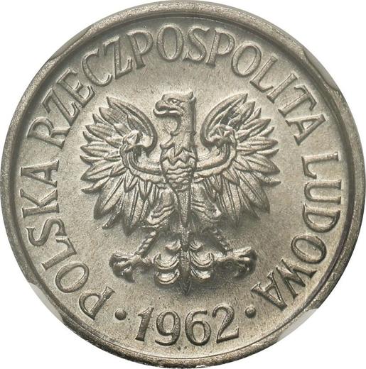 Аверс монеты - 5 грошей 1962 года - цена  монеты - Польша, Народная Республика