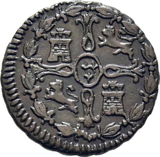 Reverse 2 Maravedís 1817 J "Type 1813-1817" -  Coin Value - Spain, Ferdinand VII