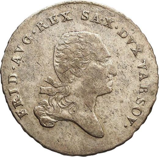 Аверс монеты - 1/6 талера 1813 года IB - цена серебряной монеты - Польша, Варшавское герцогство
