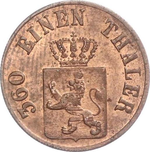Anverso Heller 1864 - valor de la moneda  - Hesse-Cassel, Federico Guillermo