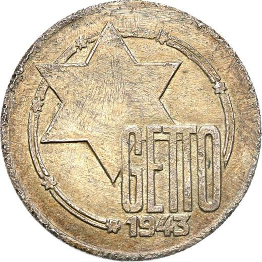 Аверс монеты - 10 марок 1943 года "Лодзинское гетто" Серебро - цена серебряной монеты - Польша, Немецкая оккупация