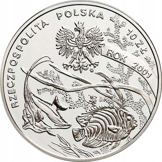 Anverso 10 eslotis 2001 MW ET "Michał Siedlecki" - valor de la moneda de plata - Polonia, República moderna